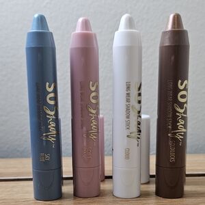 Belle Beauty Eyeshadow Sticks Set Of 4 In Sky Blue, Soft Pink, Cloud, Gildilocks